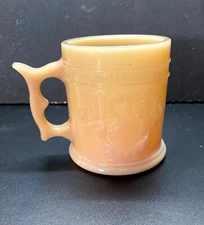 Vtg. Whataburger Buffalo Nickel Coffee Cup Butterscotch Color Pistol Grip Handle
