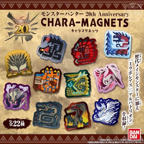 BANDAI Monster Hunter 20th Anniversary Chara Magnet All 14