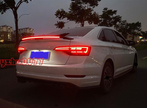 2019-2021 For VW Jetta MK7 Gloss Black Rear Tail Spoiler Wing Lip w/ LED Light - 第 9/12 張圖片
