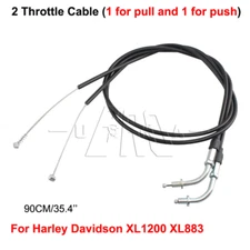 Throttle Cable Line Wire For Harley Sportster 883 1200 XL883 XL1200 Custom 90cm