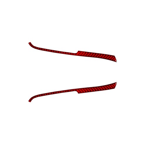 2Pcs For Cadillac CTS 2008-22 Red Carbon Fiber Center Console Panel Side Cover - Foto 6 di 11