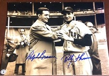 BOBBY THOMSON & RALPH BRANCA MLB auto autograph baseball  DUAL SIGNED 8X10 PHOTO