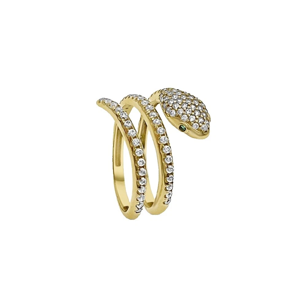 Cubic zirconia oro amarillo Anillos de moda signos y símbolos