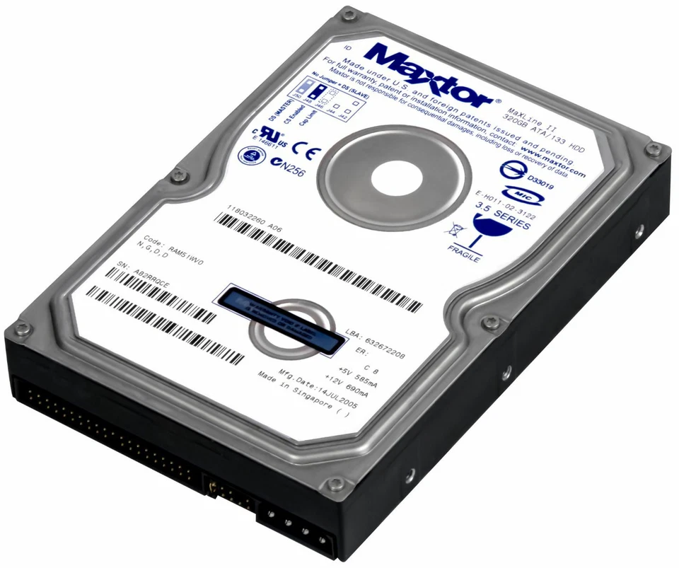 Hard Drive Maxtor Maxline II 320GB 5400U/Min 2MB Cache Ata Ide Pata 3.5'' Inch - Image 2 of 3