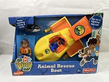 Fisher-Price Nick Jr. Go Diego Go Animal Rescue Boat & Whale Vtg  2006 Bath Toy