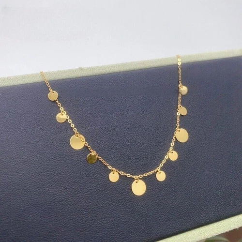 Solid Pure 18K Yellow Gold AU750 Round Sequined Bracelet Bangle 5.5-7.5inch - Picture 4 of 11