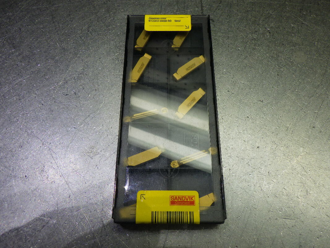 Sandvik Carbide Grooving Inserts QTY10 N123H2-0400-RO S05F 