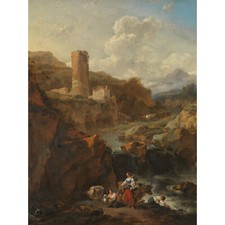 Berchem Italian Landscape Ruins Huge Wall Art Poster Print