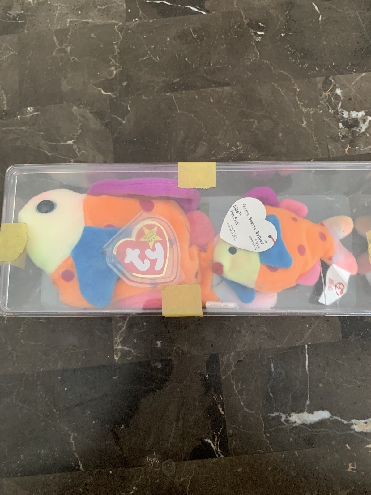 1999 Lips Beanie Baby Super Rare Retired With Teenie Beanie Baby Lips