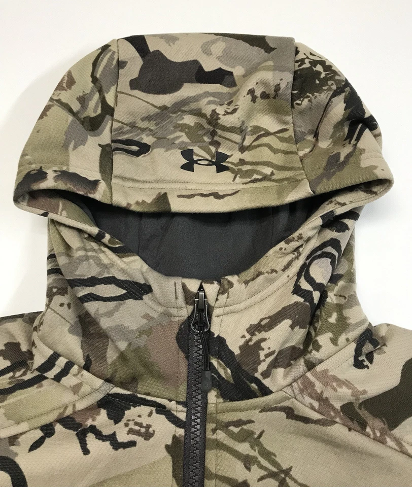 Under Armour Rut Fleece Barren Camo Hunting Hoodie Vest 1356288-999 Men's Size S - Image 3 of 4