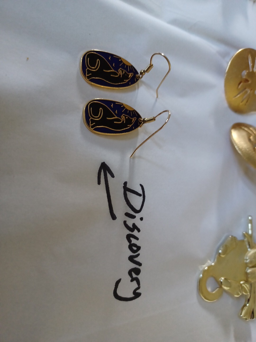 7 pc Cat Jewelry Lot LAUREL BURCH, JJ, DISCOVERY ++ Earrings, Brooches