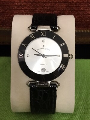 マ*ロ様 warehouse lot.2229VARSITY AWARD JAC Jacques Du Manoir Ladies 2409G Black Date Swiss Made Watch | eBay