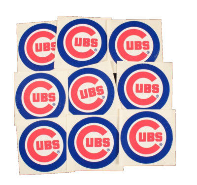 12 Chicago Cubs Stickers 3 Inch Diameter Lot 1980s Vintage | eBay