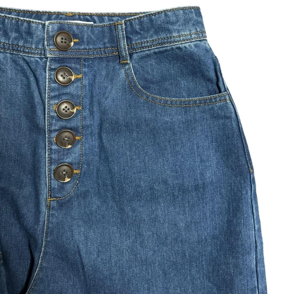 NUEVO CON ETIQUETAS - Pantalones de mezclilla para mujer BB Dakota de pierna ancha (talla 27) Foto 2 de 4