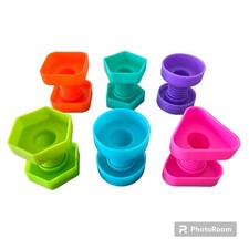 Color Shapes Bolt Nut Screw Toys Circle Square Triangle Hexagon Pentagon