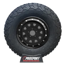 Simulated Fake beadlock Hubcaps rings -16" Black Pressfit on Steel Wheels - 4pc