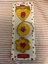 The Bake Shop Heart Flower  Circle Cookie Cutters Stainless Steel Set 6