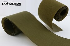 NASTRO A STRAPPO 10CM VERDE MILITARE 1 metro MASCHIO FEMMINA COMPLETO Per VELCRO