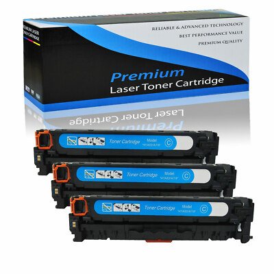 3x CE411A Cyan Toner Cartridge for HP LaserJet Pro 300 color MFP M375nw Printer