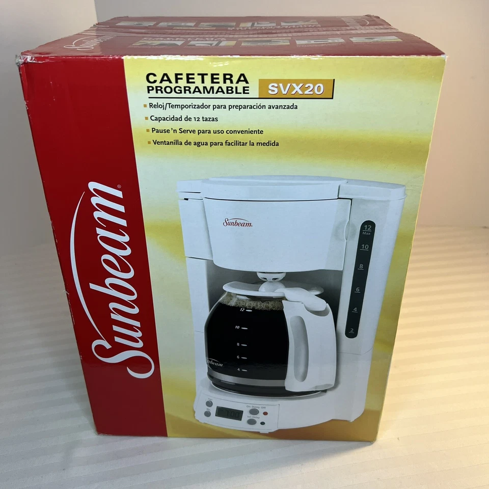 Vtg Sunbeam 12 Cup Coffeemaker Model SVX20 White 2005 Pause 'n Serve - Image 2 of 4