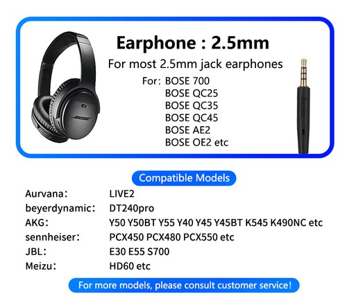 Occ HiFi Cable For BOSE Greative Beyerdynamic Sennheiser Meizu AKG JBL Headset - Picture 13 of 23