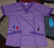 Frederick V neck Scrub Top 3 Pocket Lilac / Purple Sz XS