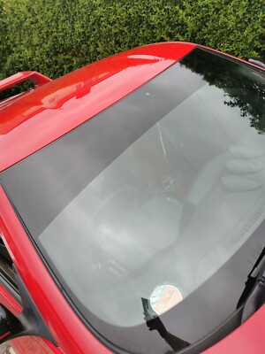 Nissan 370z Glanz Schwarz vorgeschnittene Sonnenleiste *KEINE VERKLEIDUNG ERFORDERLICH*