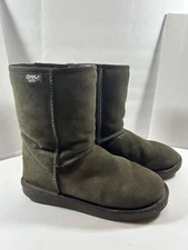 Emu Australian Stinger Low Boot Womens 6 Brown Suede Merino Wool Lining