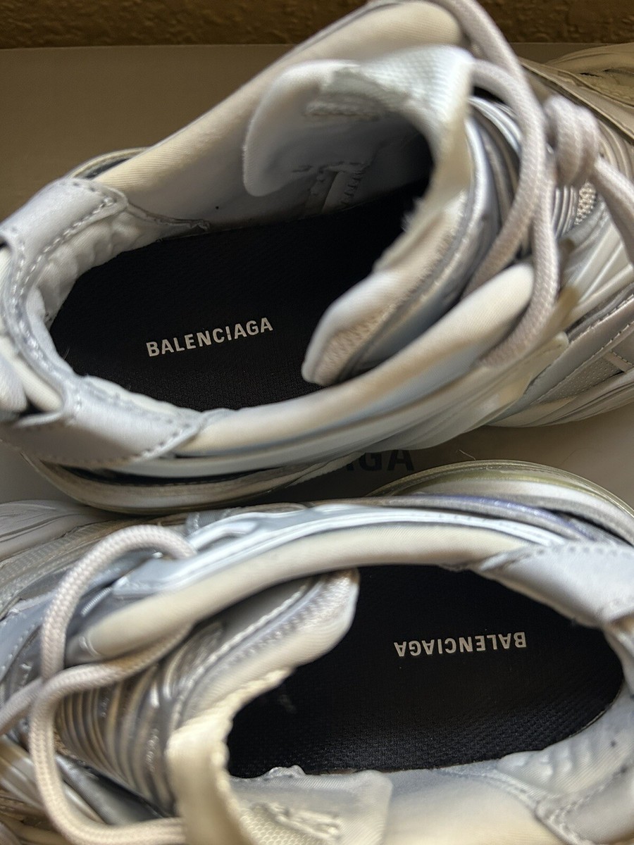 balenciaga silver tyrex sneakers size 4 | eBay