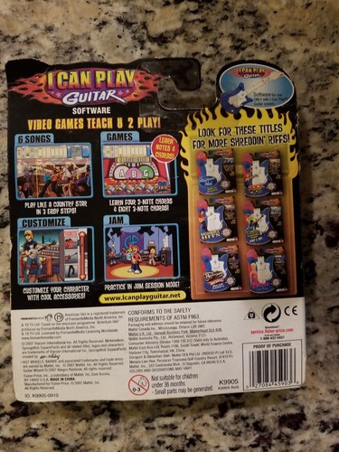 MATTEL: I CAN PLAY GUITAR - NASHVILLE HITS SOFTWARE NEW IN PACKAGE FREE S/H - Picture 2 of 2