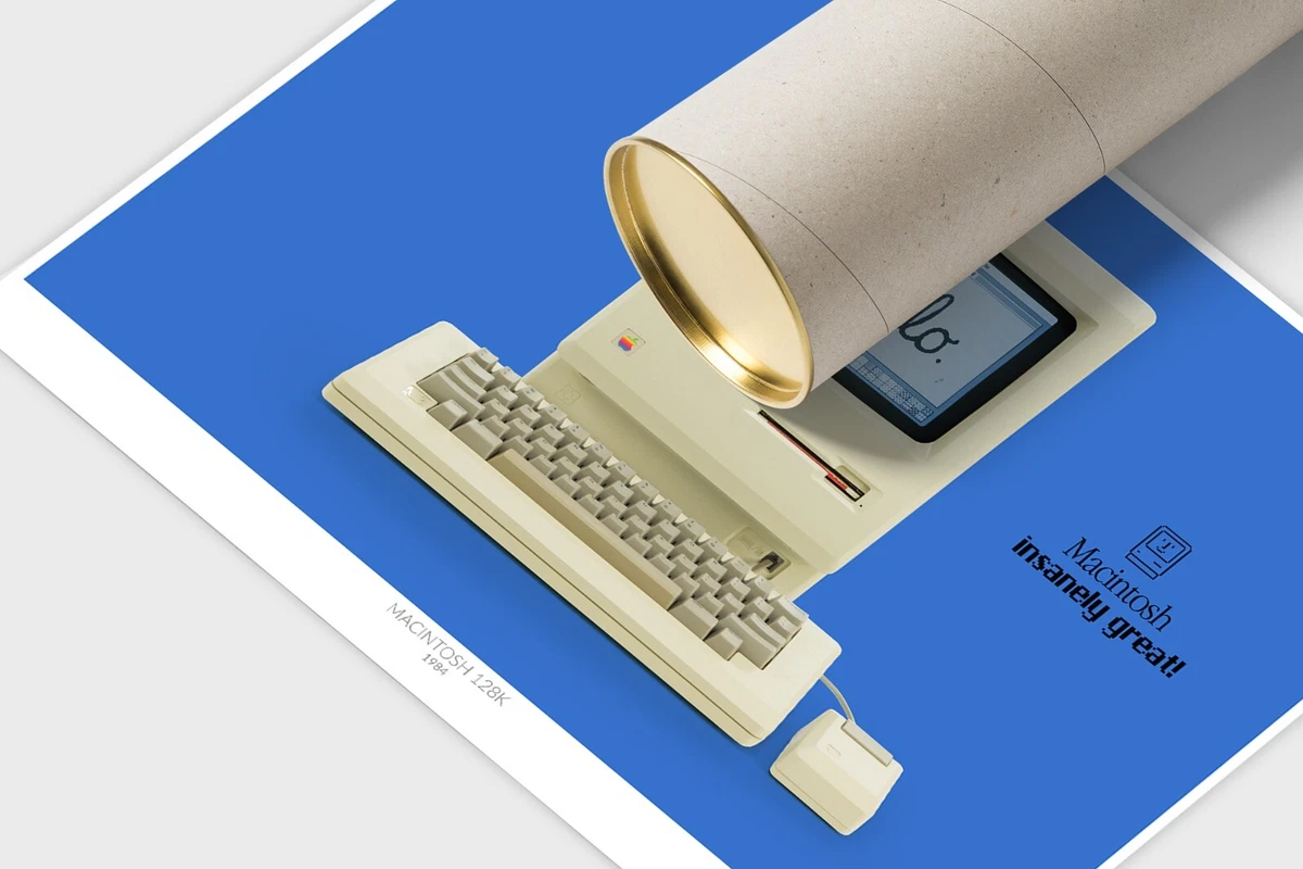 Apple Macintosh 128k poster B 30x40cm