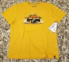 Smartwool River Van T-Shirt Tee Shirt Size M Honey Gold Volkswagen VW Westy Bus