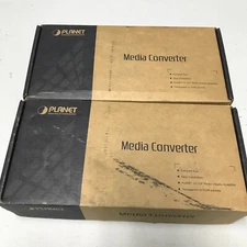 (2) Planet Networks GT-802 10/100/1000 to 1000 Gigabit Media Converters