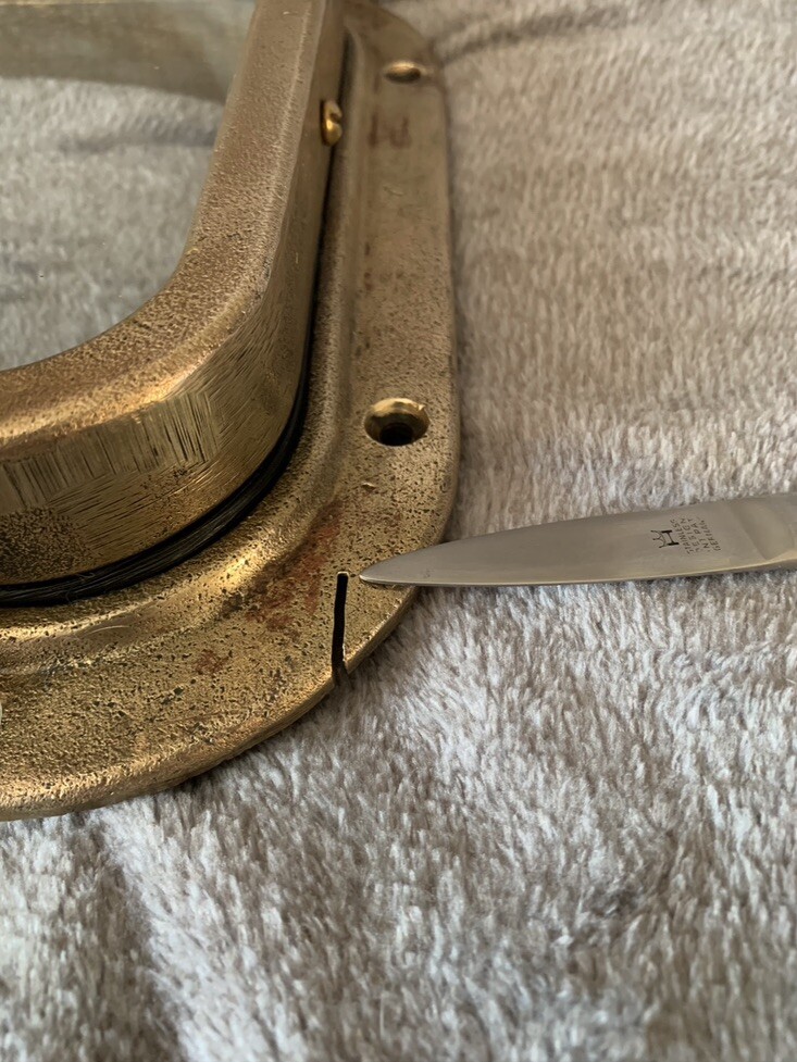 Vintage Solid Brass Rectangular Porthole eBay