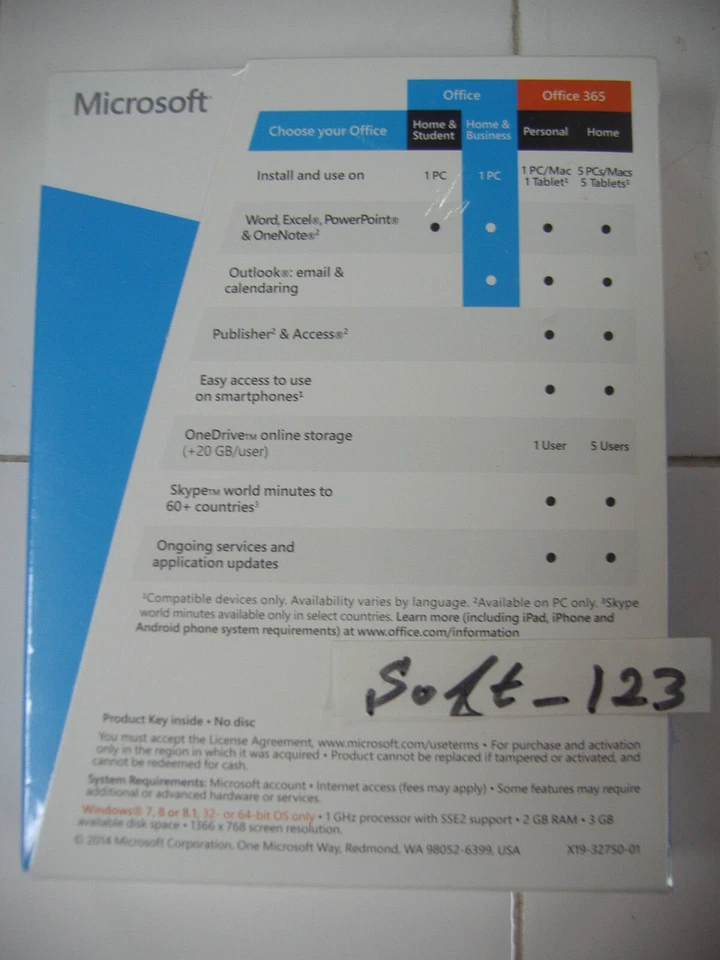 Microsoft Office 2013 Home and Business Product Key Card Full Retail Version - Image 3 of 3