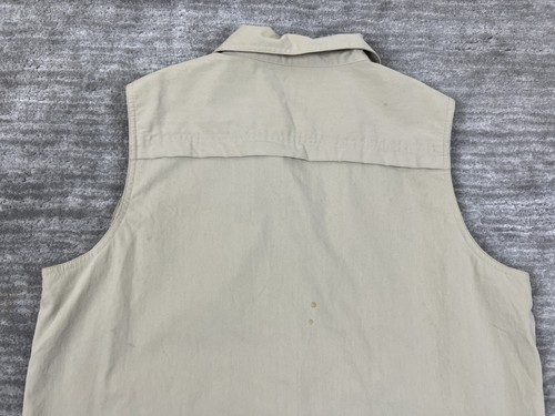 Traveler Gear Cherokee Vest Mens Extra Large Beige Full Zip Multiple Pockets - Picture 7 of 9