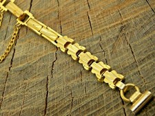 NOS Vintage Watch Band Butterfly Clasp Stainless Steel 10mm Unused Bracelet