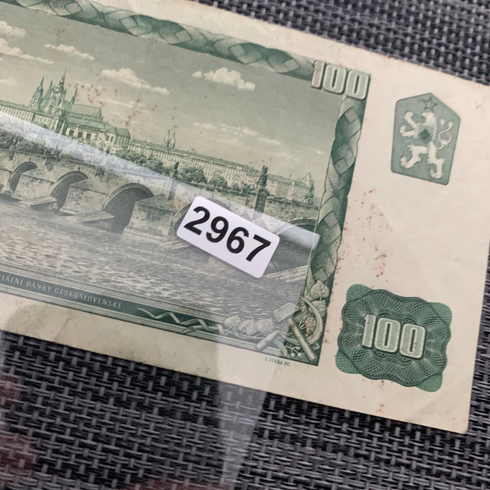 Billete de 100 coronas de Checoslovaquia 1961 moneda checoslovaca billete de papel moneda Foto 4 de 4