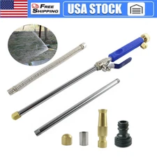 Pressure Power Washer Wall Water Spray Gun Nozzle Wand Attachment High Hose Jet