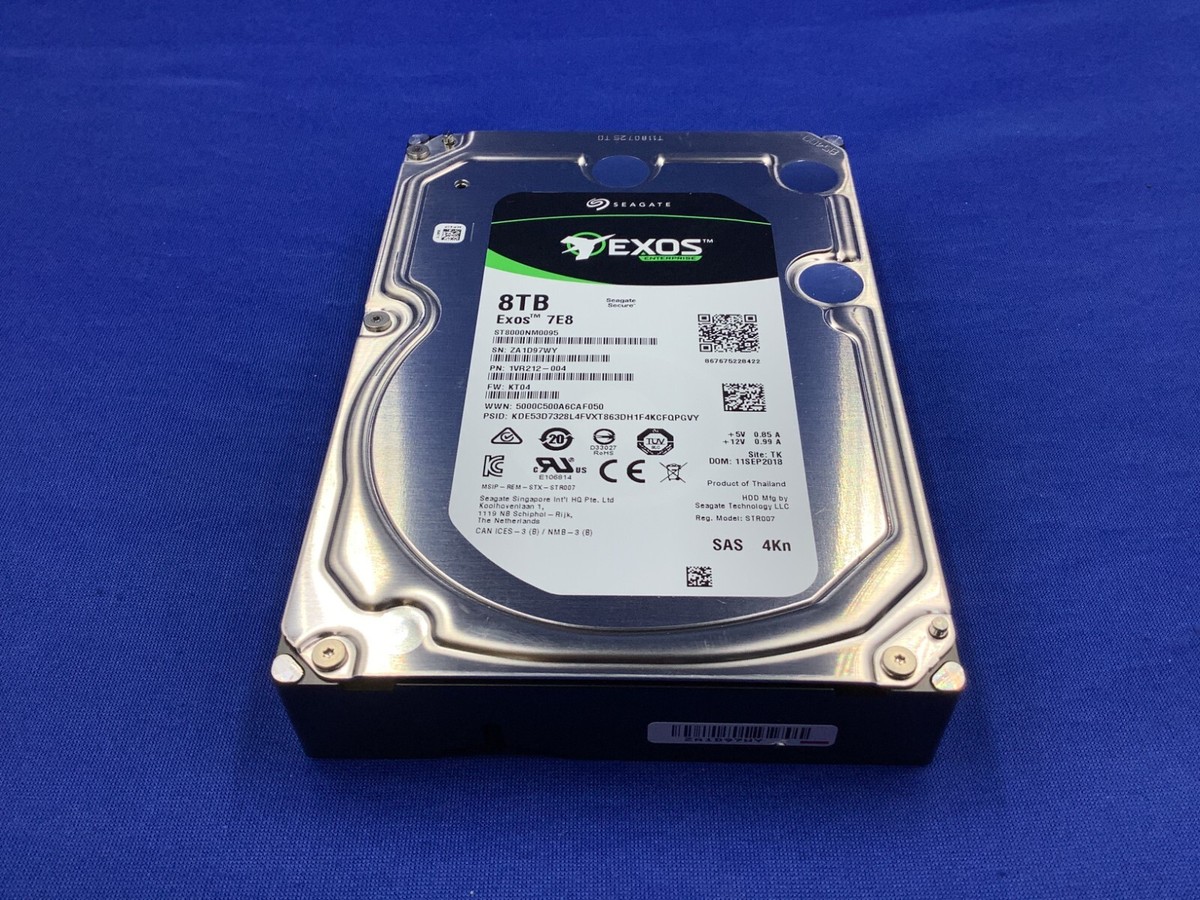 ST8000NM0095 Seagate Exos 7E8 8TB 7.2K SAS 12Gb/s 256MB SED 3.5