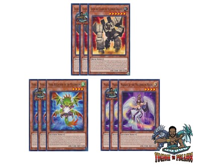 Yugioh 3x Maiden Fiend Reflection of the Millennium Moon Deck INFO 1st Ed NM