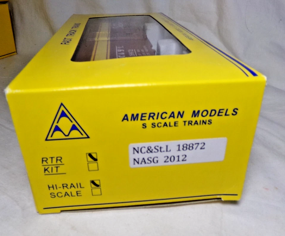 American Models N C & St. L Freight Car #18872 / NASG 2012 / S Gauge / MIB - Image 2 of 2