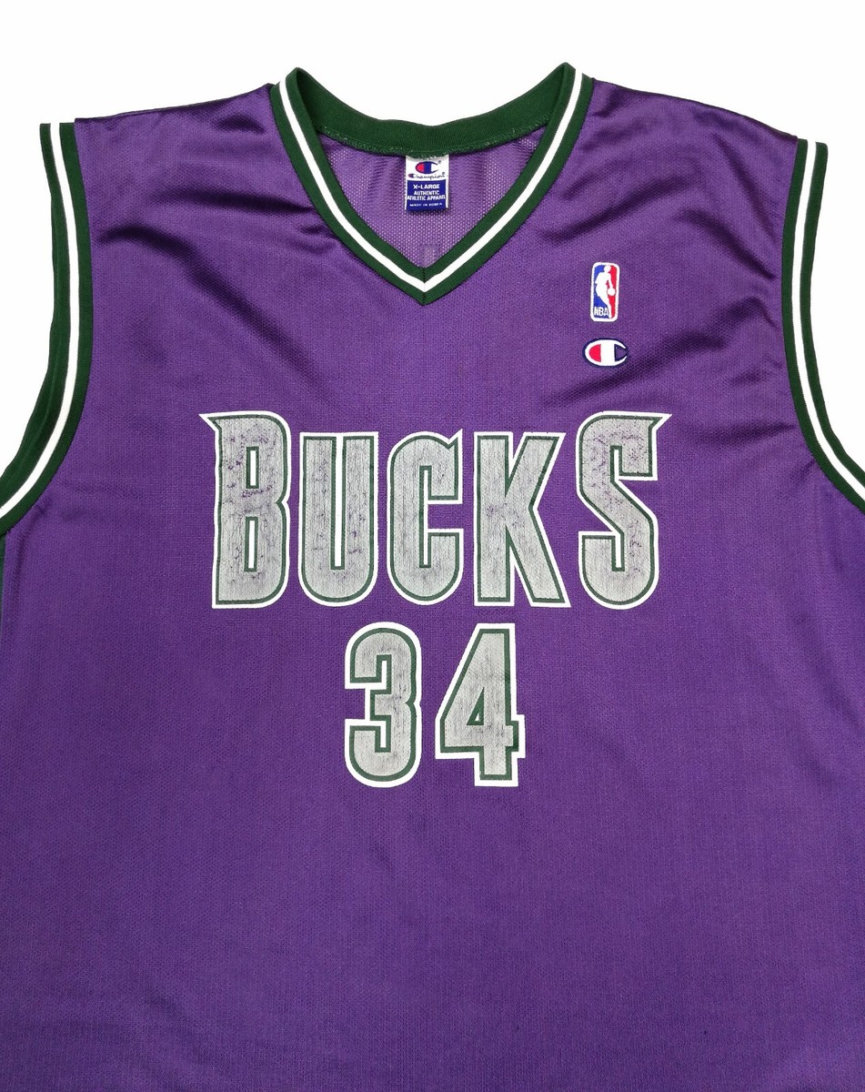 NBA BUCKS Champion ジャージ 34 アレン ユニフォーム Vintage 90's Milwaukee Bucks #34 Ray Allen NBA Jersey