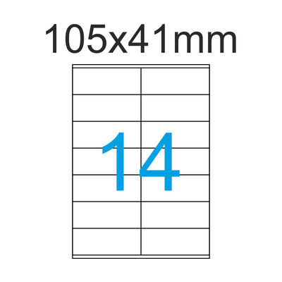 Etiketten 105x41mm 140 Stück 10 Blatt A4 Luma Vielzweck Aufkleber 105x41 weiß