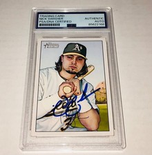 Nick Swisher 2007 Bowman Heritage #104 Signed Card Auto PSA RARE