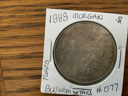 1888 Morgan Dollar BU details Toned 077