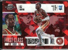 2022-23 Contenders Optic #15 AJ Griffin First Class Ticket Red Cracked Ice
