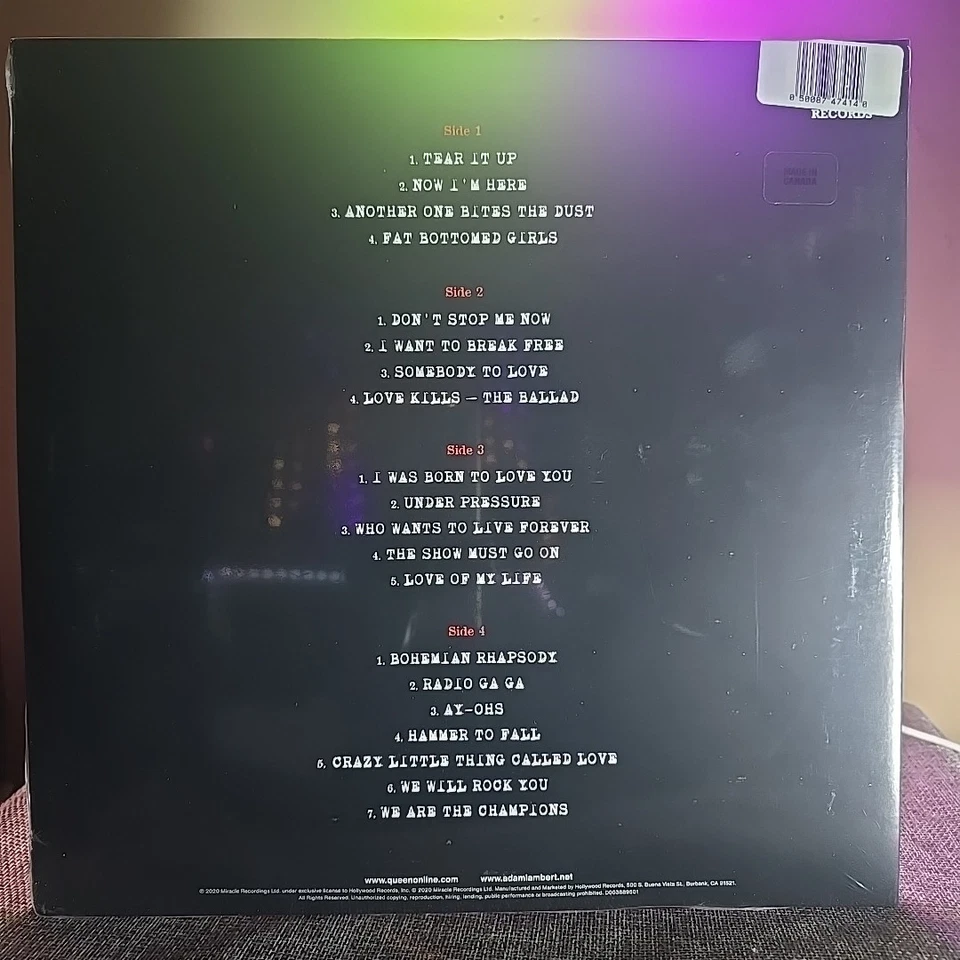 Queen & Adam Lambert - Live Around the World - Ltd. Ed. 2 LP Red Color Vinyl - Image 3 of 3