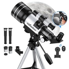 70mm Aperture 400mm Refractor Telescope 24X-180X for Astronomy Beginners, P...