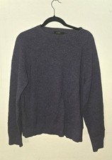J Crew Lambs Wool Sweater Crewneck Mens Large Lilac Knit Long Sleeve Pullover